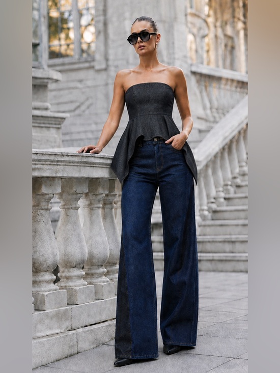 Zara Pants - NEW FALL 🍁 ZARA high-waist jeans combination design USA 8/ EUR 40
🚨NO DISCOUNT